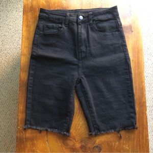 Black SHEIN Highrise Shorts